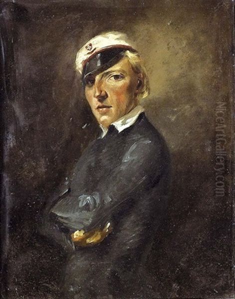Bildnis Rudolf Anker Oil Painting by Albert Anker
