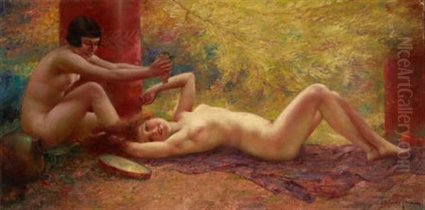 Repose Oil Painting by Eugene Ansen-Hofmann