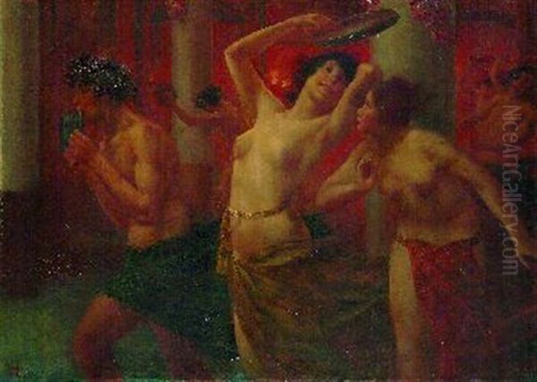 Bacchanten Oil Painting by Eugene Ansen-Hofmann