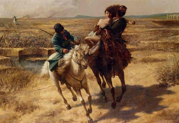 The Abduction Oil Painting by Eugene Ansen-Hofmann