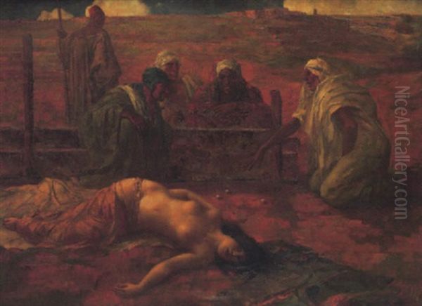 A Qui Sera Le Butin? Oil Painting by Eugene Ansen-Hofmann