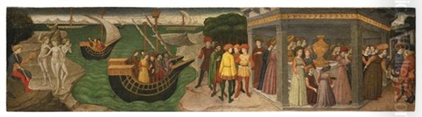 Scenes From The Story Of Paris Oil Painting by Apollonio di Giovanni