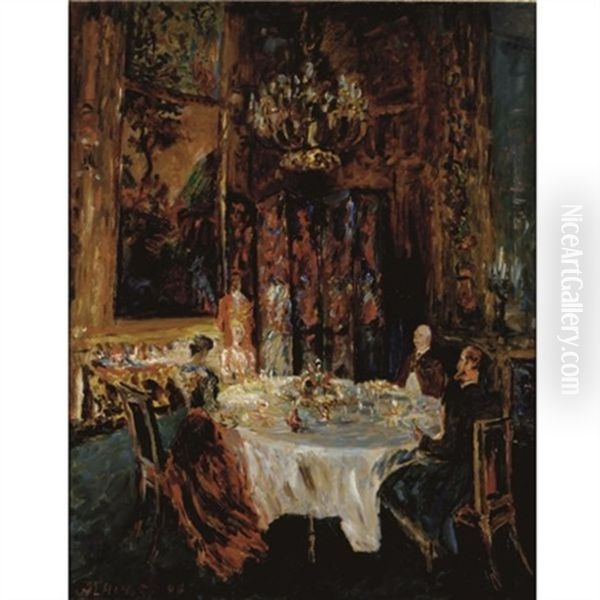 The Dinner Party Oil Painting by Alexis Paul Arapov