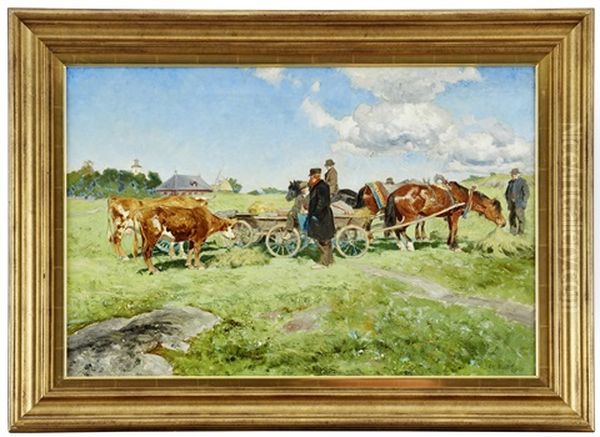 Rastande Pa Angen Oil Painting by Olof Arborelius