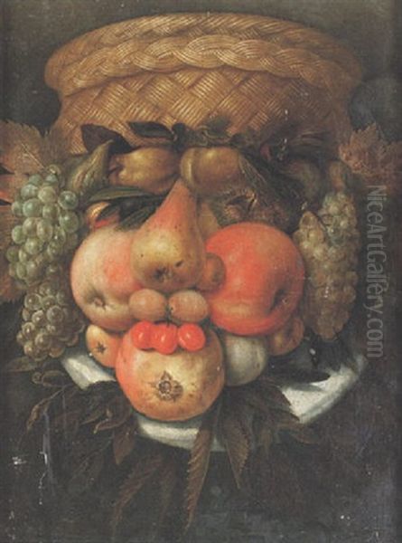 Hosten - Antropomorfiskt Huvud I Form Av Fruktstilleben Oil Painting by Giuseppe Arcimboldo