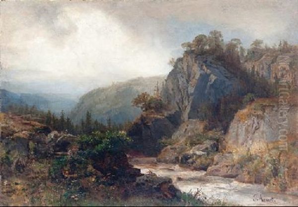 Paisaje Oil Painting by Jose Armet Portanel