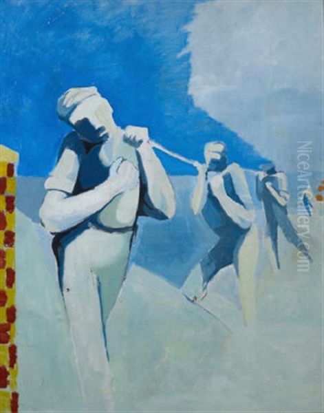 Pulling In The Nets Oil Painting by Arthur Armstrong