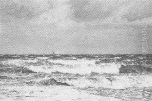 Brandungswellen Oil Painting by Vilhelm Karl Ferdinand Arnesen
