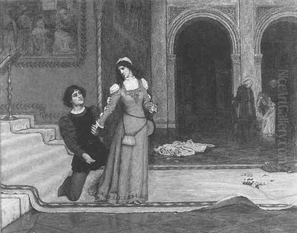 The Proposal Oil Painting by Reginald Ernest Arnold