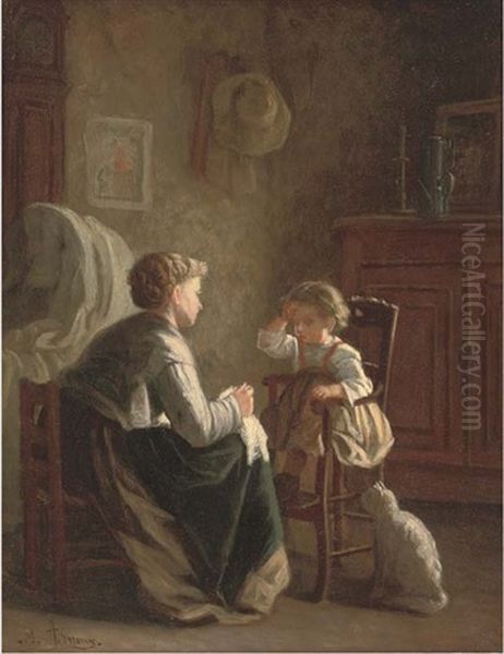 Time For Bed Oil Painting by Michael Arnoux