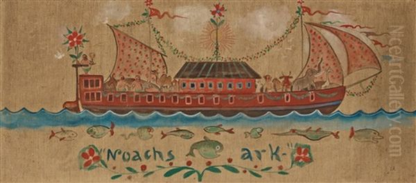 Noachs Ark (noah's Ark) Oil Painting by Ivar Arosenius