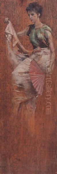 Portrait Of Alice Muskett Oil Painting by Julian Rossi Ashton