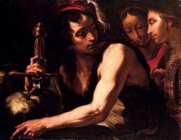 David With The Head Of Goliath Oil Painting by Gioacchino Assereto