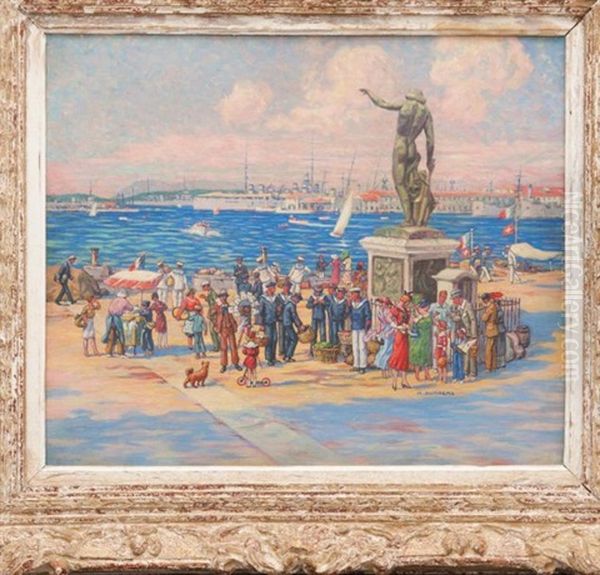 Le Cuverville Oil Painting by Henri Aurrens