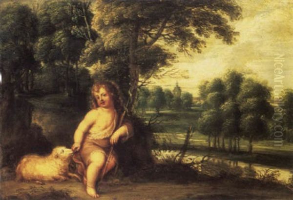 The Infant Saint John The Baptist Oil Painting by Peeter Van Avont