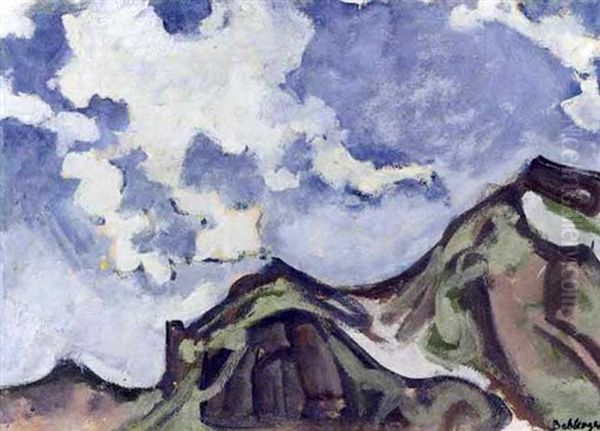Berglandschaft Oil Painting by August Babberger
