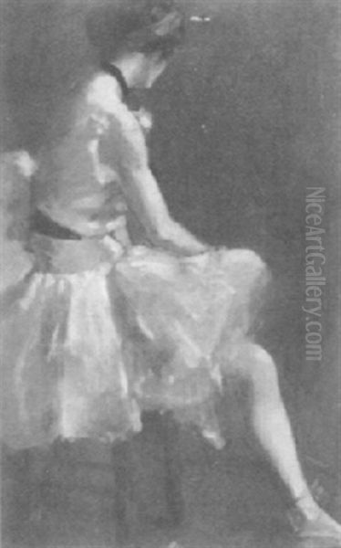 Ballet Dancer Oil Painting by Ferdinand Bac