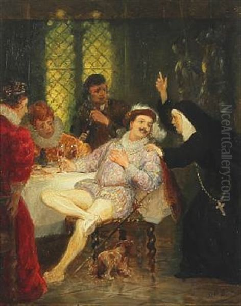 Scene From Don Juan Oil Painting by Otto Bache