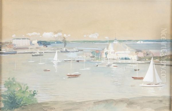 View Over Njk Oil Painting by Hugo Backmansson