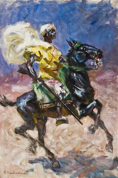 Rider Oil Painting by Hugo Backmansson