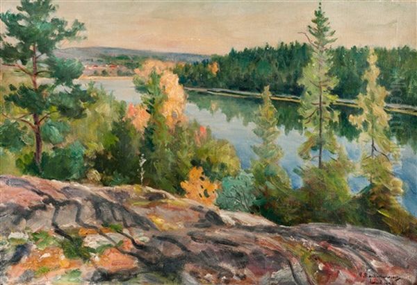 View From Aland Oil Painting by Hugo Backmansson
