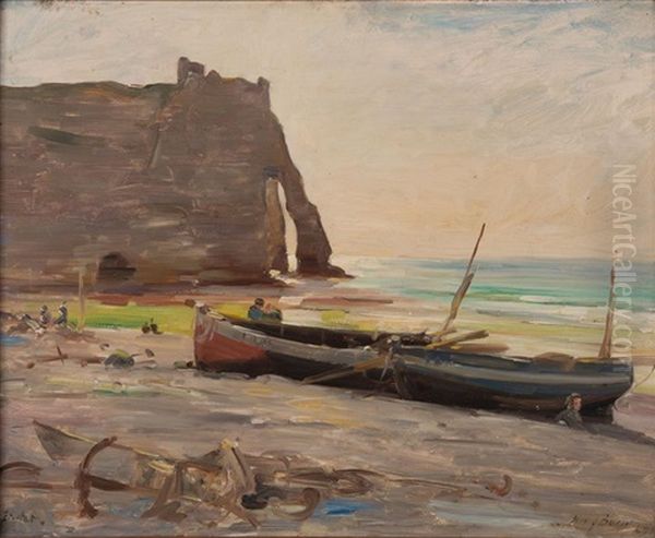 Etretat Oil Painting by Henry Bacon