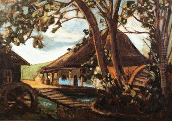 Moara Oil Painting by Aurel Baesu
