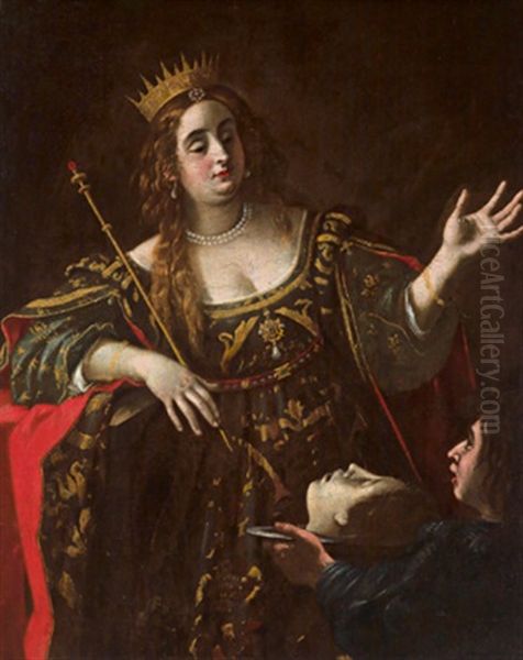 Salome Oil Painting by Cavaliere Giovanni Baglione