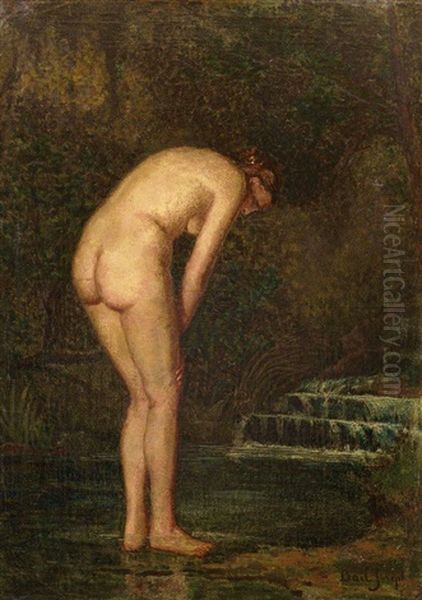 Baigneuse A La Source Oil Painting by Joseph Bail