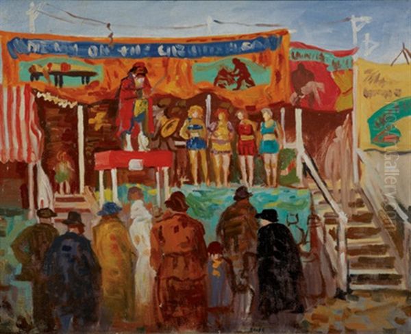 Side Show Oil Painting by Normand H. Baker