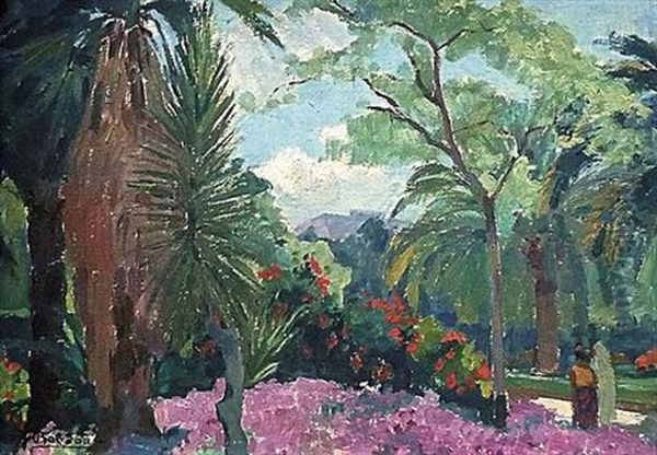 Promenade Au Jardin Oil Painting by Jean Baldoui