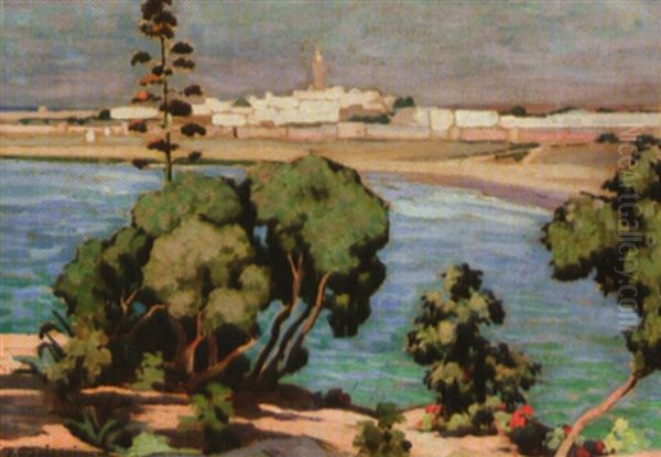 Rabat Et L'estuaire Du Bou-regreg Oil Painting by Jean Baldoui