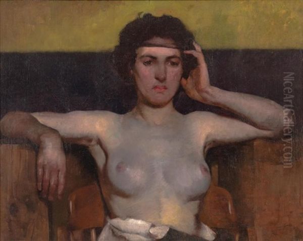 Studio Nude Circa 1918 Oil Painting by Alice Marian Ellen Bale