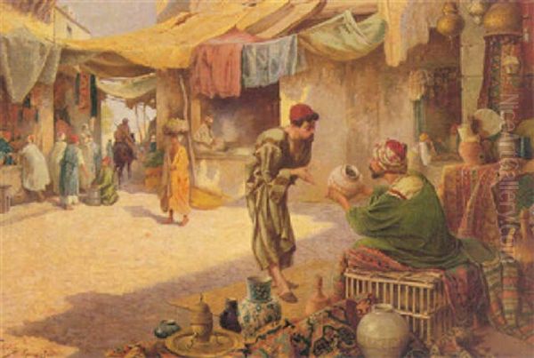 A Good Deal Oil Painting by Francesco Ballesio