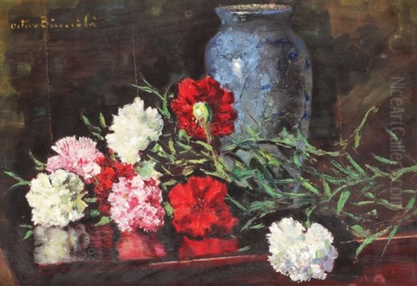 Garoafe Oil Painting by Octav Bancila