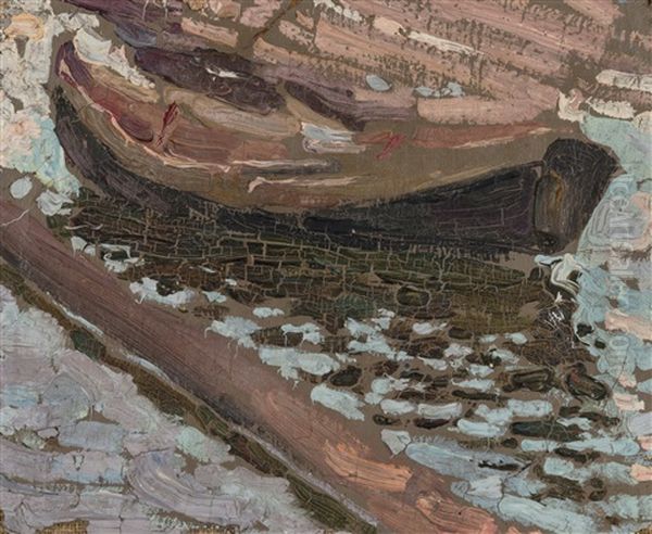 A Boat Oil Painting by Vladimir Davidovich Baranoff-Rossine