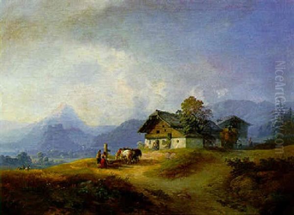 Blick Auf Kufstein Oil Painting by Franz Barbarini