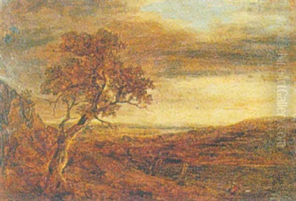 Windy Landscape Oil Painting by Benjamin Barker