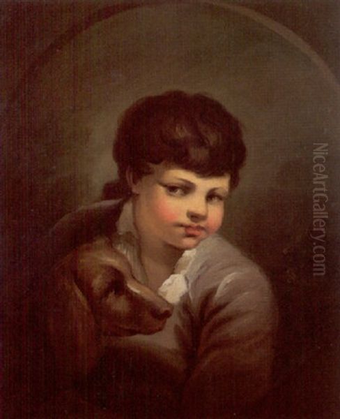 Portrait Of A Boy Oil Painting by Thomas Barker