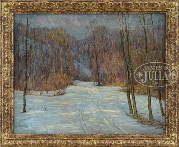 Winter Landscape Oil Painting by Ernest Harrison Barnes
