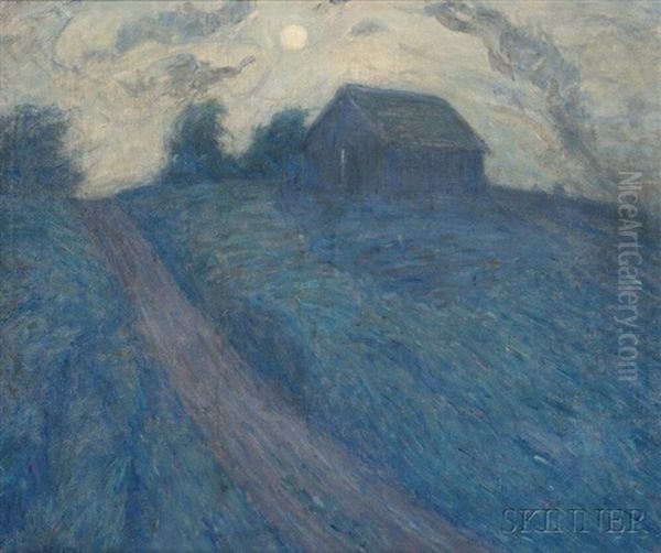 Moonlight Oil Painting by Ernest Harrison Barnes