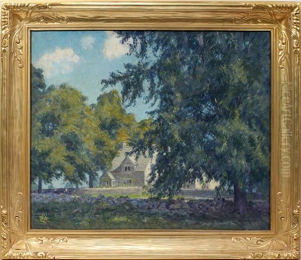 Cotswold Cottage Oil Painting by Ernest Harrison Barnes