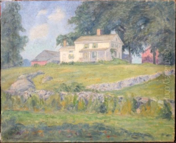 A Connecticut Farm Oil Painting by Ernest Harrison Barnes