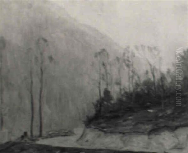 Clear Cutting On The Upper Peninsula Oil Painting by Ernest Harrison Barnes