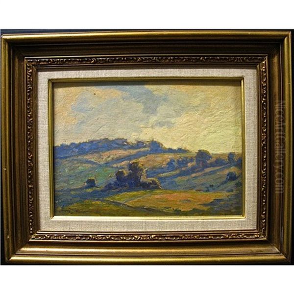 Blue And Gold Oil Painting by Wilfred Molson Barnes