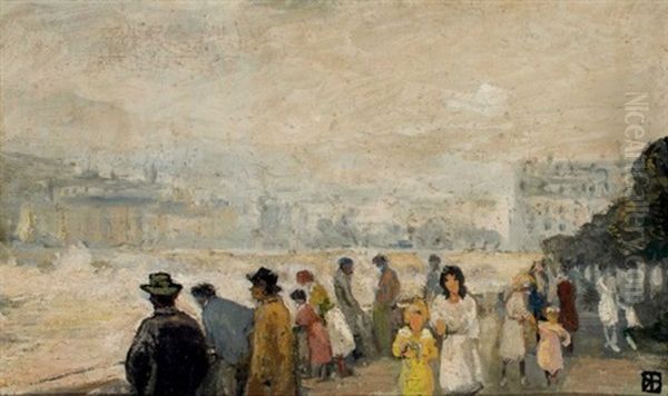 El Paseo Oil Painting by Ricardo Baroja