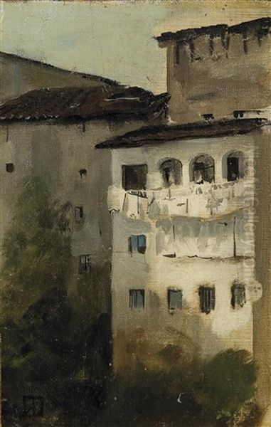 Casas De Pasajes Oil Painting by Ricardo Baroja