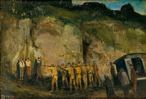 Castigo De Incendiarios Oil Painting by Ricardo Baroja