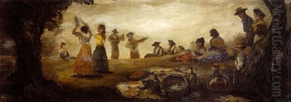 Fete Champetre Oil Painting by Ricardo Baroja