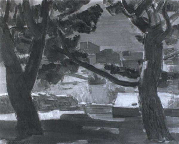 Vue De Cassis Oil Painting by Maurice Barraud